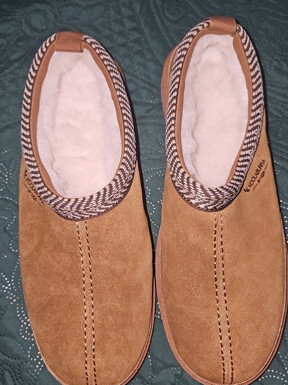 Koolaburra By UGG Tan Suede Slip-On Loafers Slippers